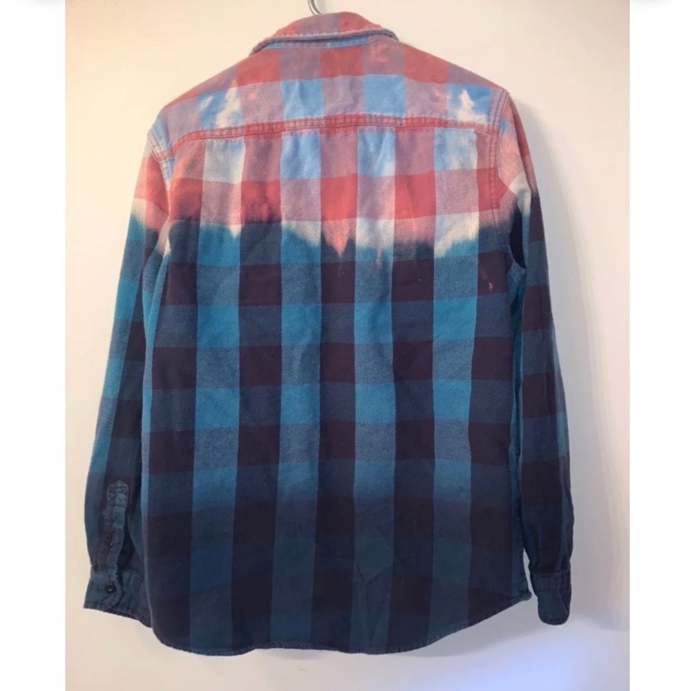 American Eagle Bleach Dipped Flannel - Picture 6 of 7